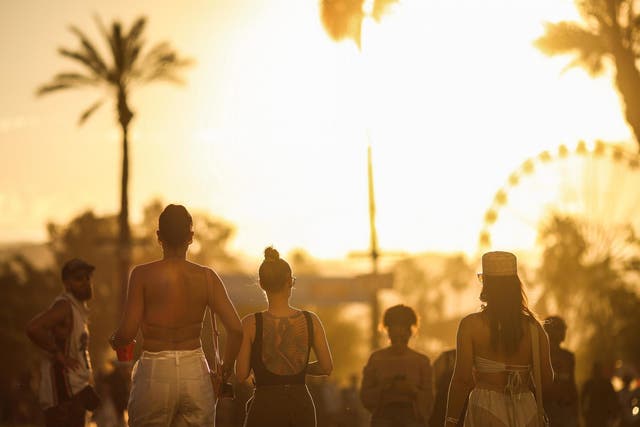 Festival Goers at Coachella Valley Music and Arts Festival