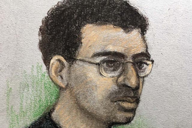Hashem Abedi, the younger brother of the Manchester Arena bomber, in the dock at the Old Bailey in London