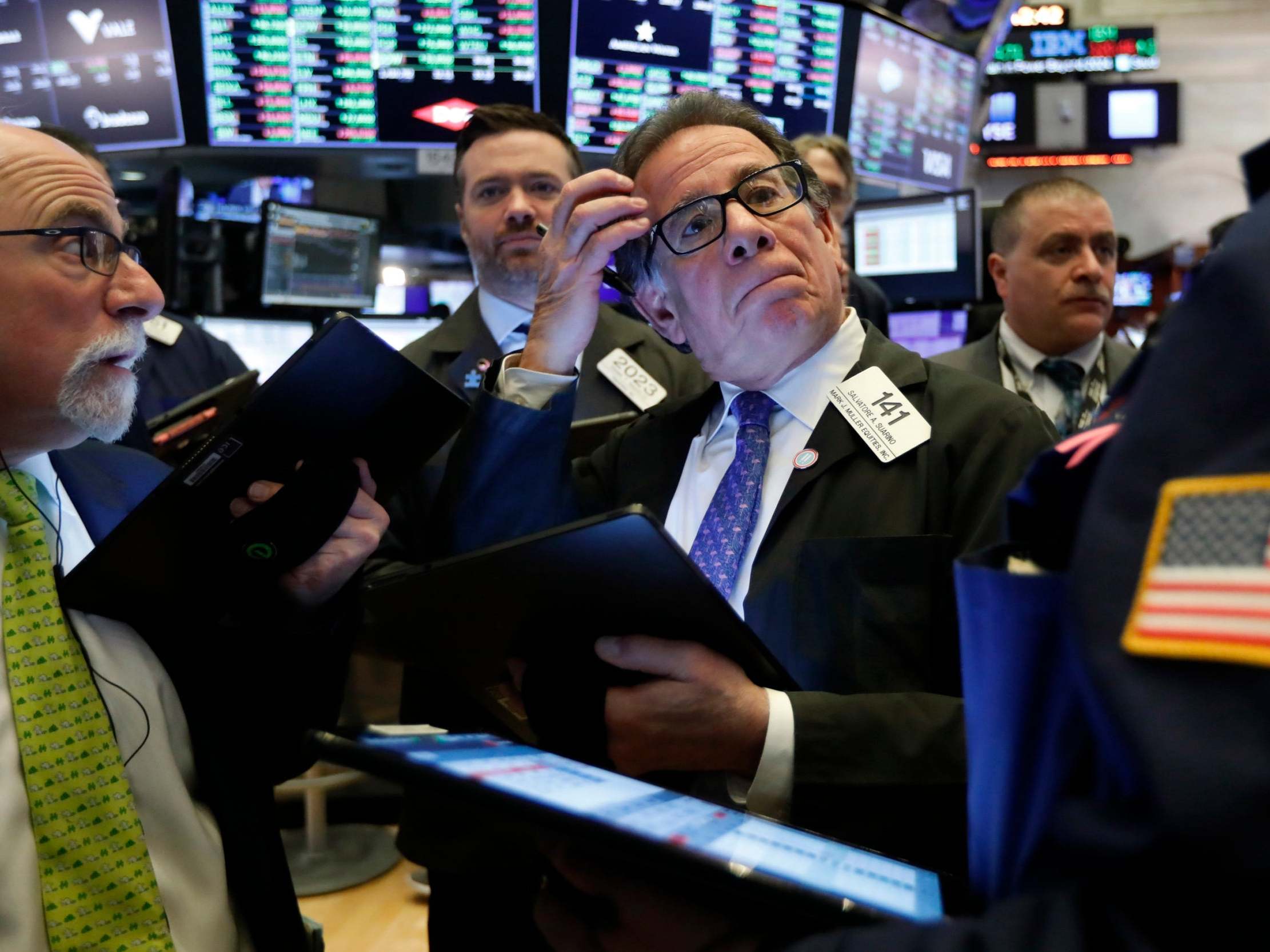 Traders were left scratching their heads after stocks tumbled on Monday