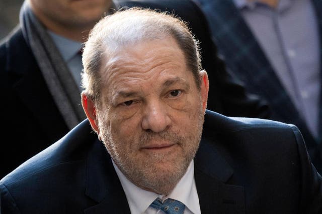 Harvey Weinstein arrives to the courthouse on 24 February 2020 in New York City.