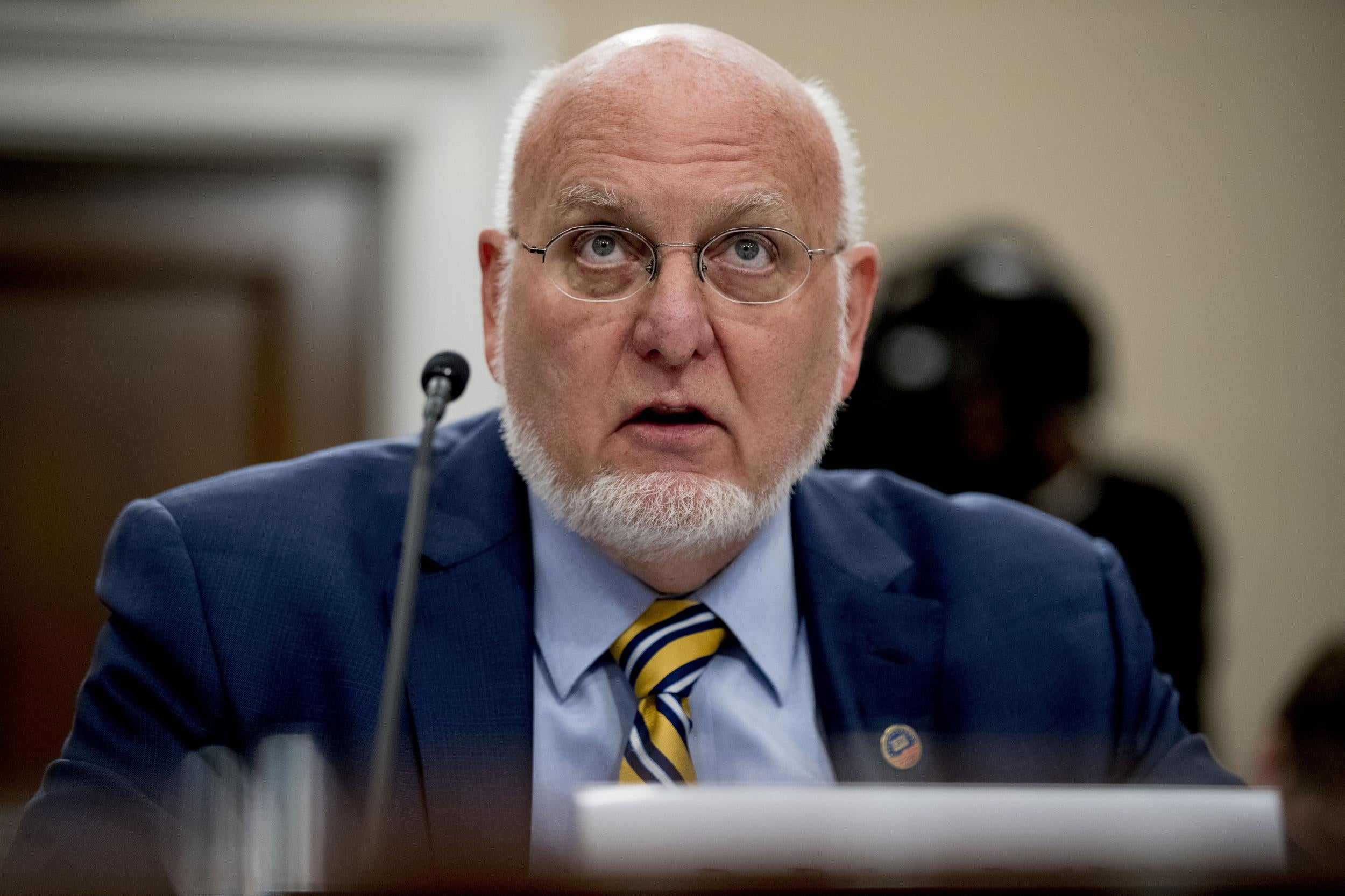Centers for Disease Control and Prevention Director Dr Robert Redfield testifies before a House Appropriations subcommittee hearing on 10 March