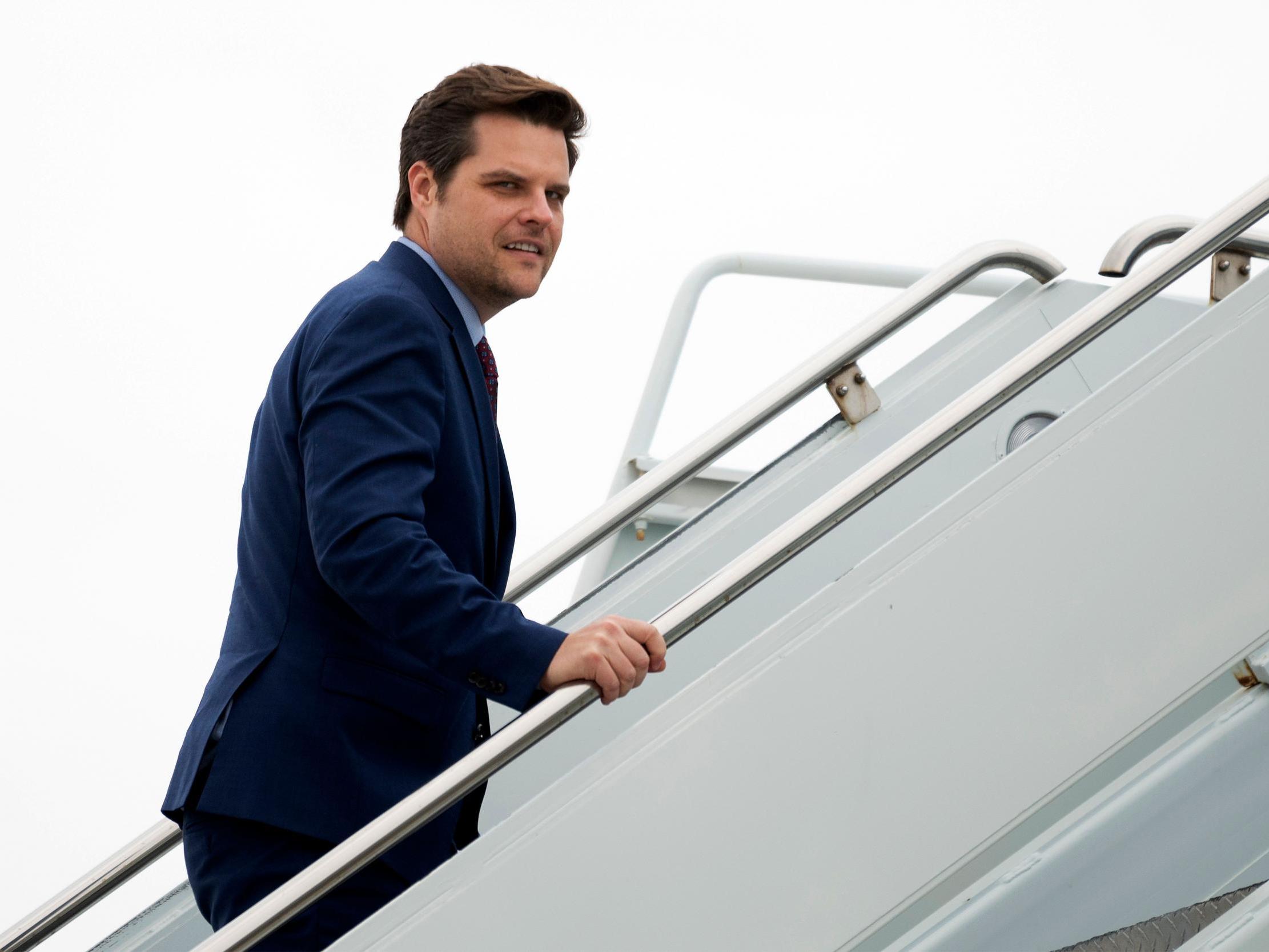 Mr Gaetz boarded Air Force One on Monday