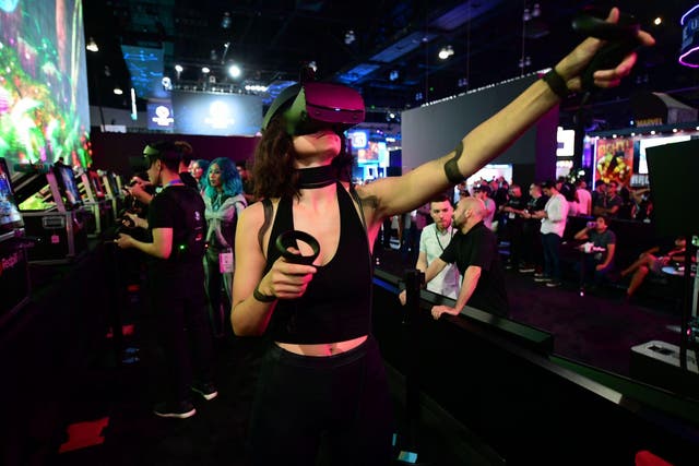 Virtual Clubbing from Redpill VR, a social music experience platform, at the 2019 Electronic Entertainment Expo, also known as E3, opening in Los Angeles, California on June 11, 2019