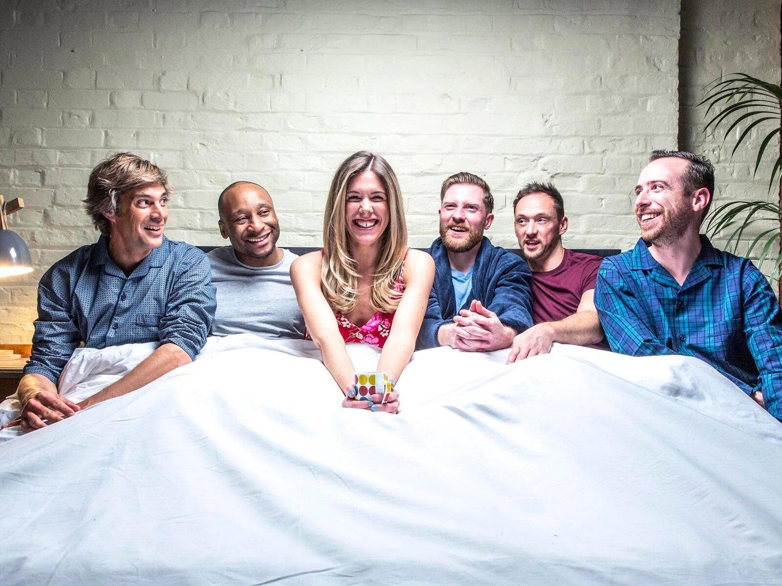 Five men compete for Amy's affections in the first episode of Channel 4's Five Guys a Week