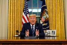 Trump forced to clarify coronavirus travel ban trade confusion