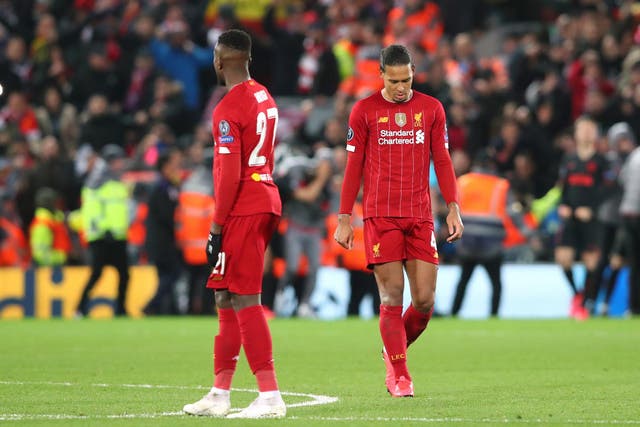 Liverpool were stunned late on by Atletico Madrid