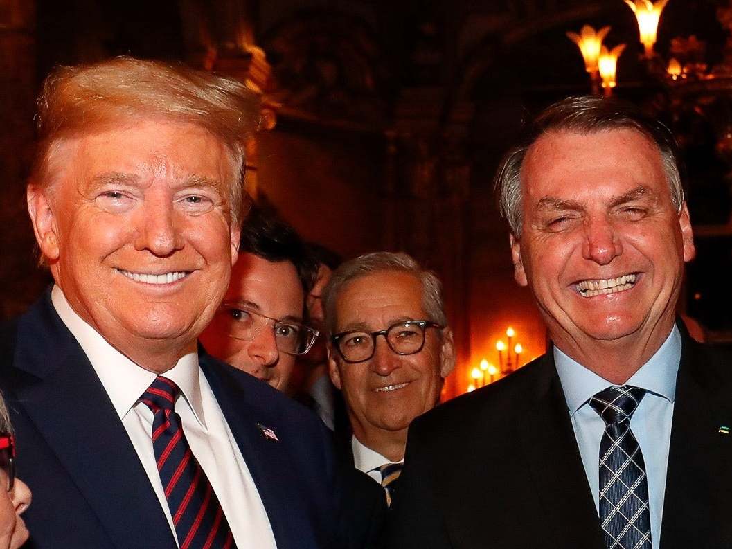 Mr Trump and Mr Bolsonaro meeting last weekend in Florida