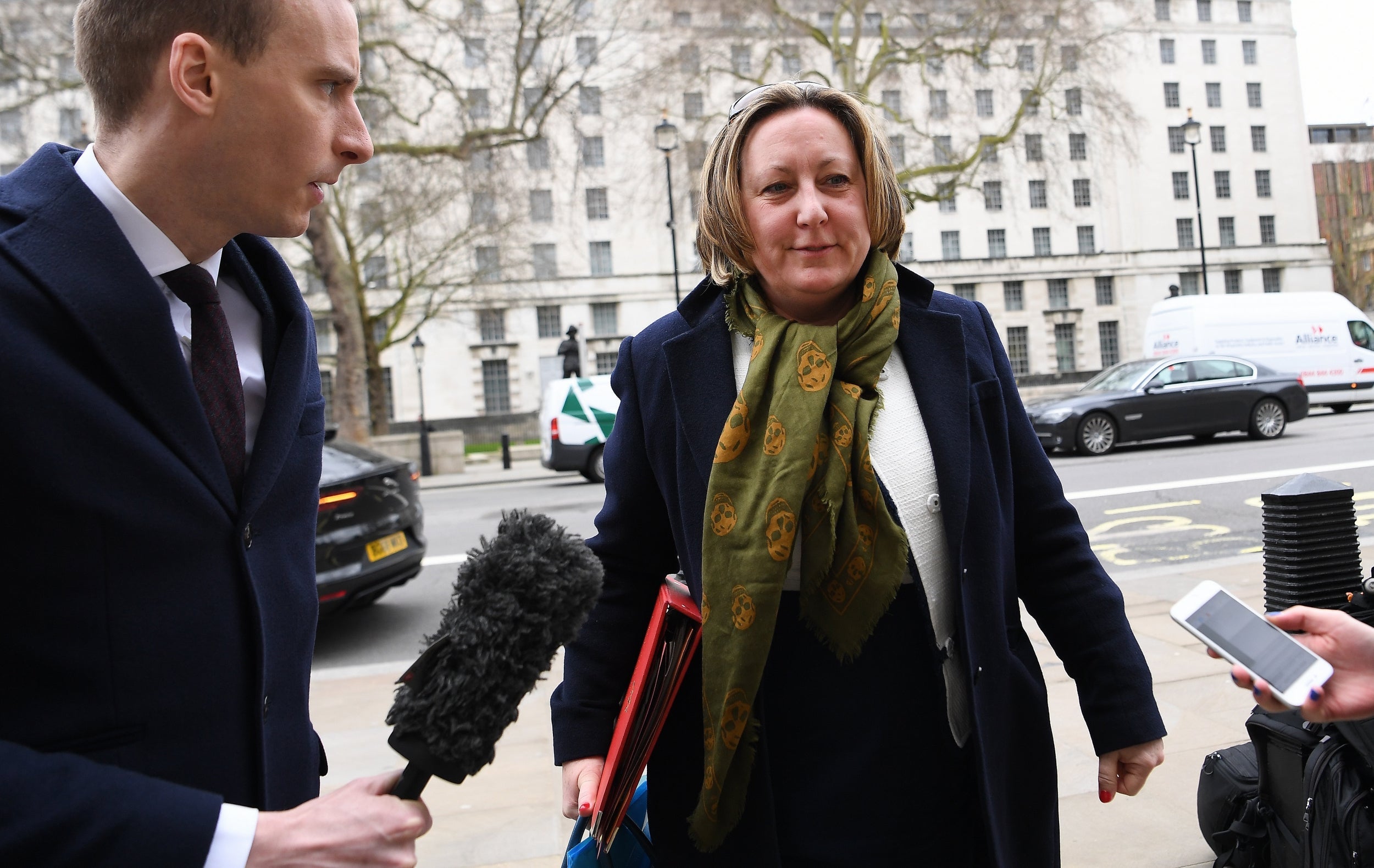 Anne-Marie Trevelyan arrives at the Cabinet Office for an emergency Cobra meeting