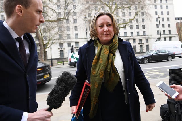 Anne-Marie Trevelyan arrives at the Cabinet Office for an emergency Cobra meeting
