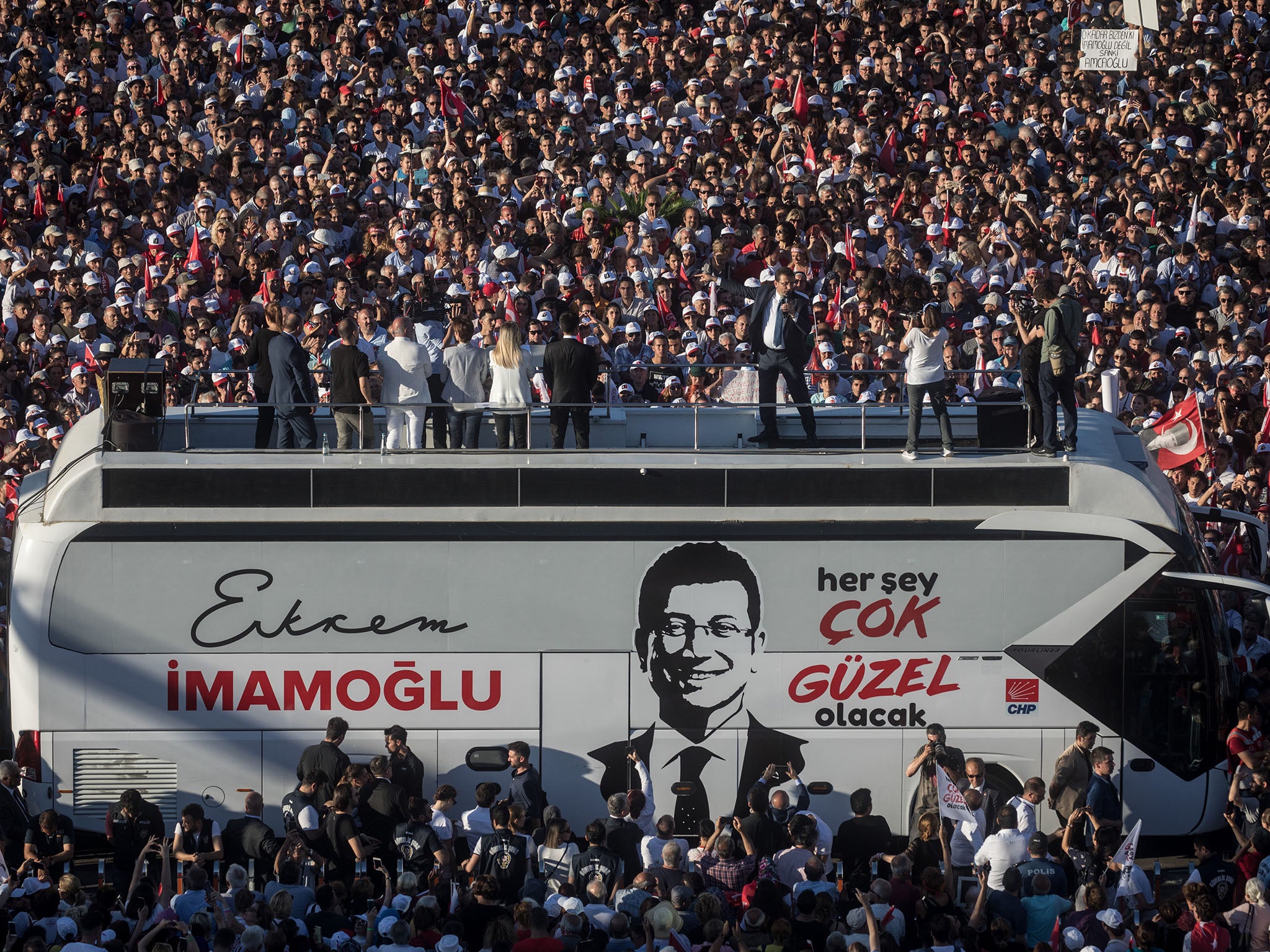 Imamoglu speaks to supporters after becoming mayor of Istanbul