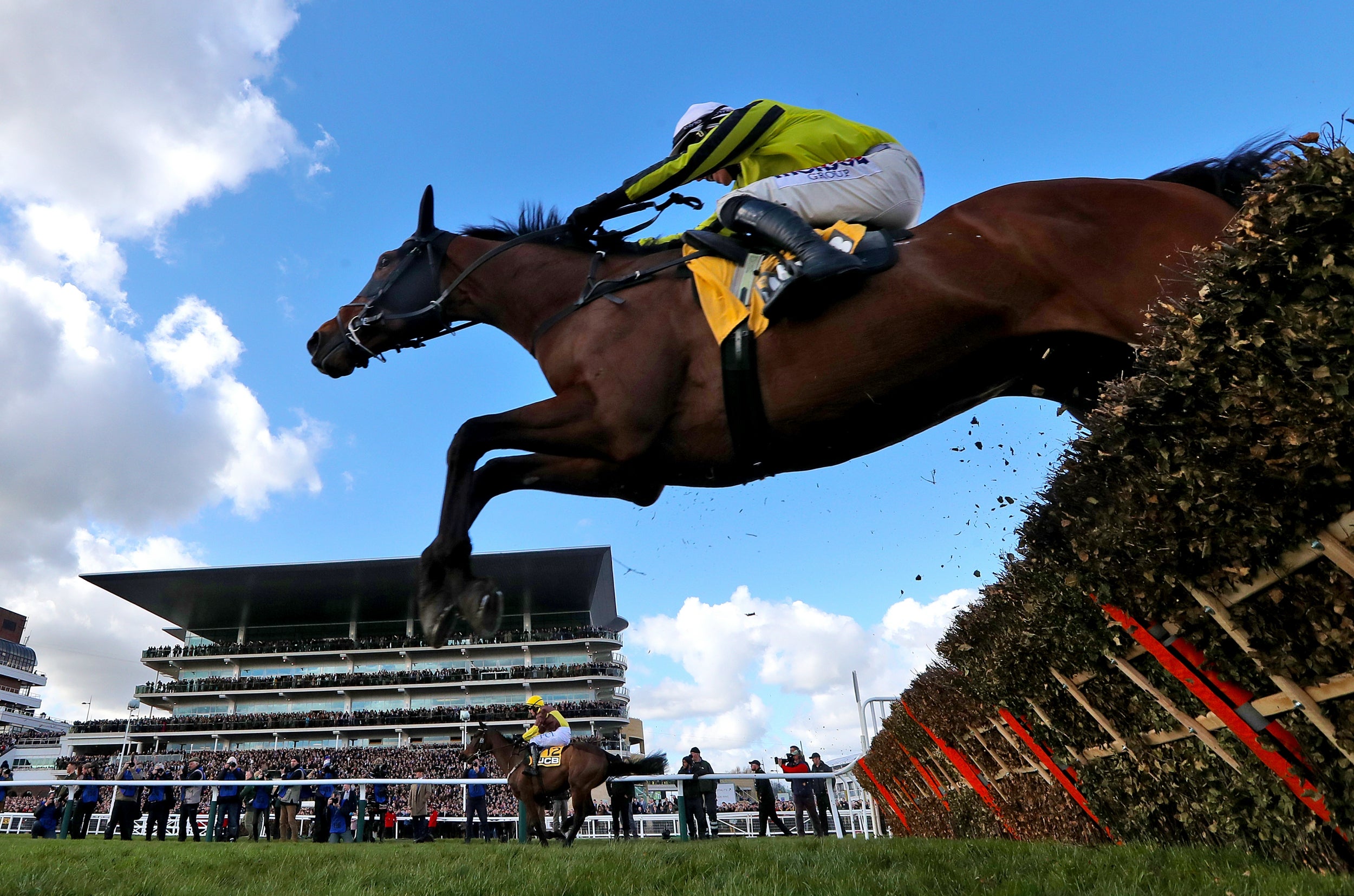 Burning Victory (far side) on his way to victory (PA Images via Reuters)