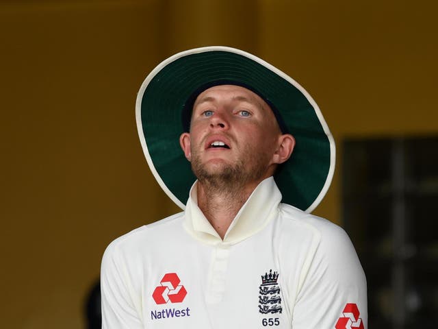 Root looks on during the warm-up match