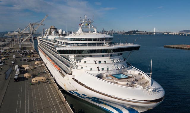 Dozens of passengers were infected about the Grand Princess cruise ship earlier this month