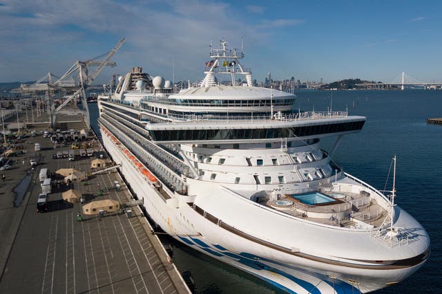 Dozens of passengers were infected about the Grand Princess cruise ship earlier this month