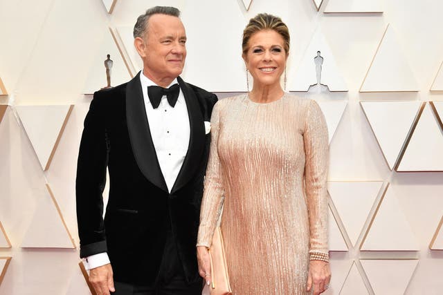 Tom Hanks and Rita Wilson at the 92nd Annual Academy Awards on 9 February 2020 in Hollywood, California.