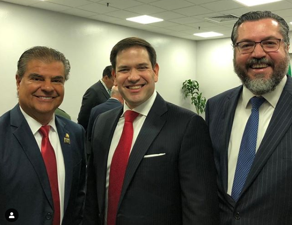 Nelsinho Trad alongside Senator Marco Rubio, just days before testing positive for coronavirus