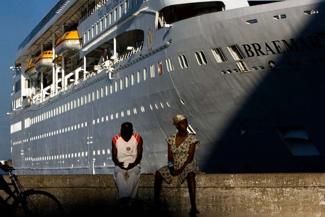 The MS Braemar during a previous journey to Cuba. It has been turned away from Barbados and the Bahamas at the end of a 14-day cruise in the Caribbean.