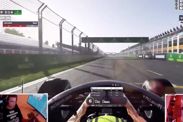 McLaren F1 driver Lando Norris competed in one of two mass-online race events at the weekend