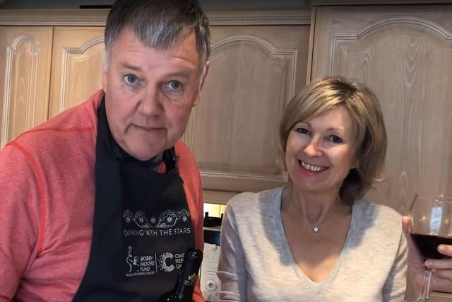Clive and his wife making a lovely lasagne