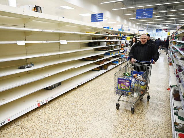 <p>Related: Empty supermarket shelves amid panic buying</p>