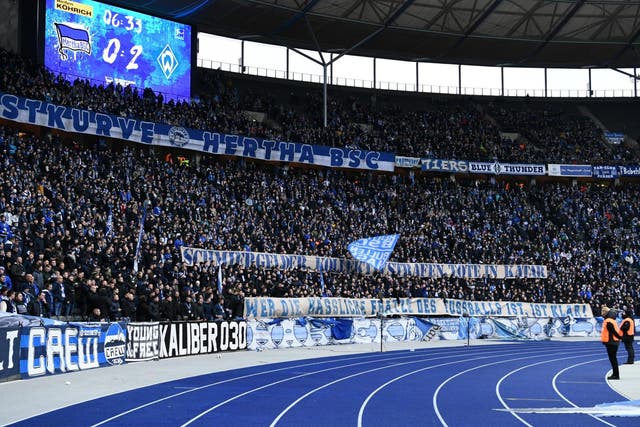 Hertha Berlin were set to return to training before news of the positive test