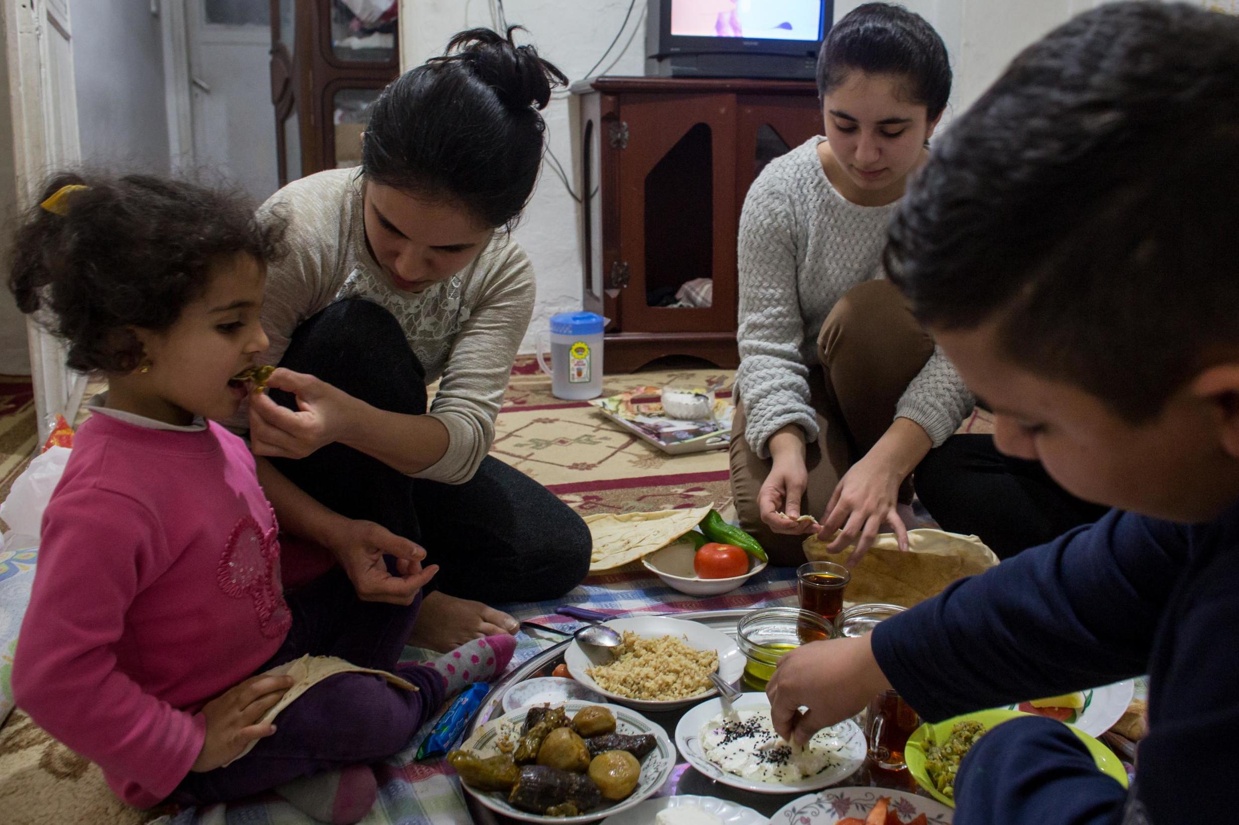 In many refugee households in Turkey, family members work long hours, often illegally, to provide food and rent and are unable to do anything else (Getty)