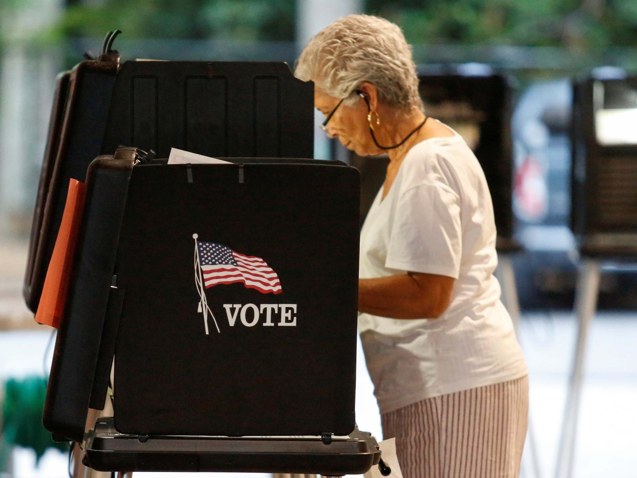 Voters headed to the polls on Tuesday but some polling stations in Florida were closed after volunteers pulled out on the back of cornavirus fears