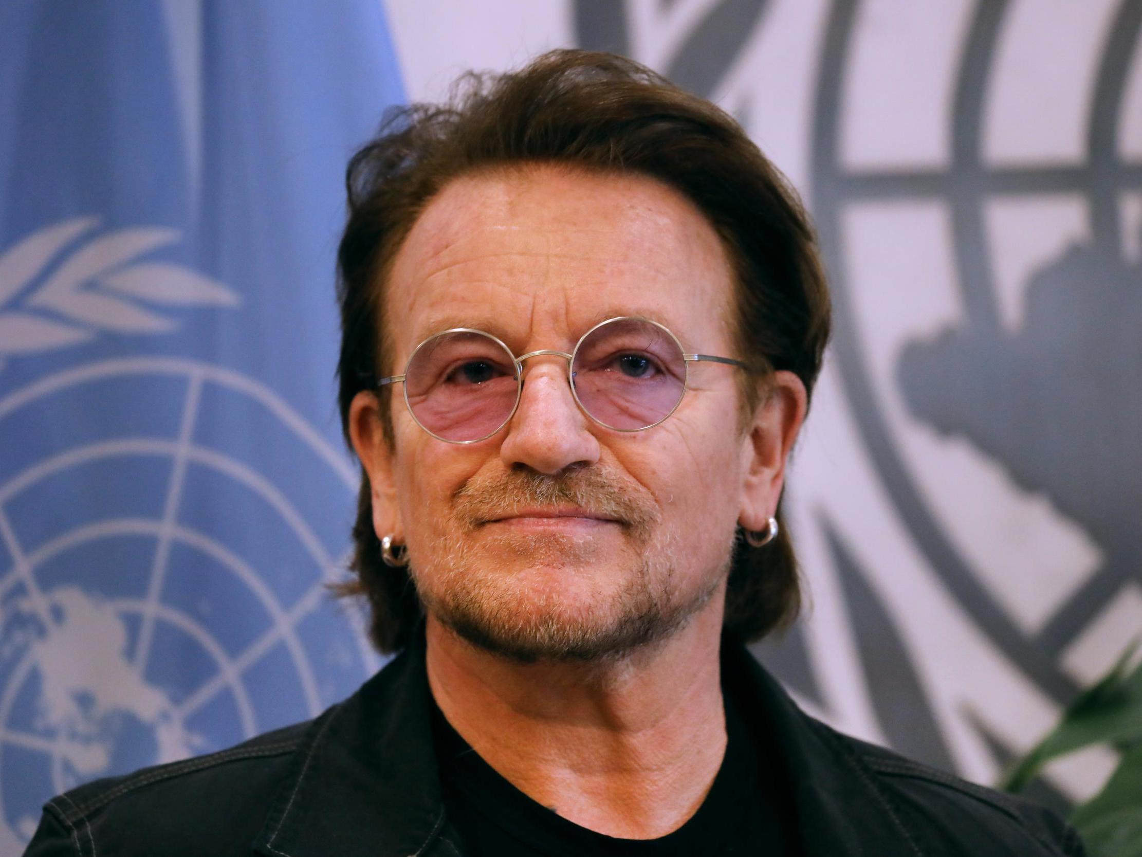 Bono is trying to raise spirits on social media