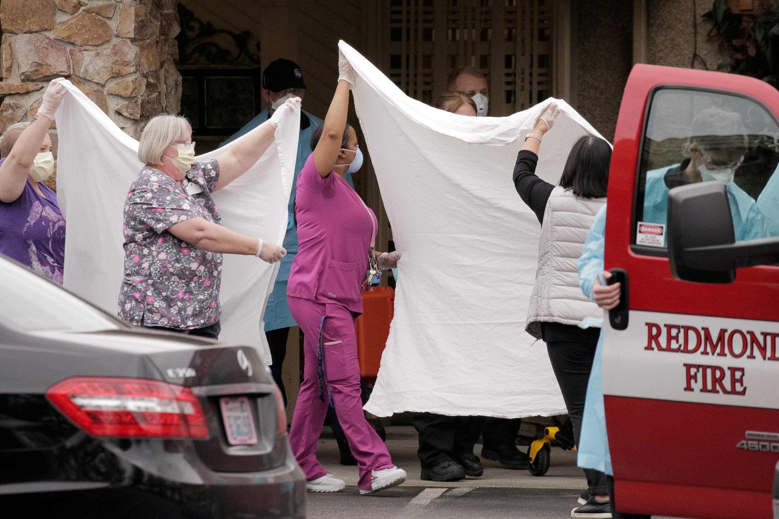 Some care home residents have been transported to hospitals to receive the care they need (Reuters)