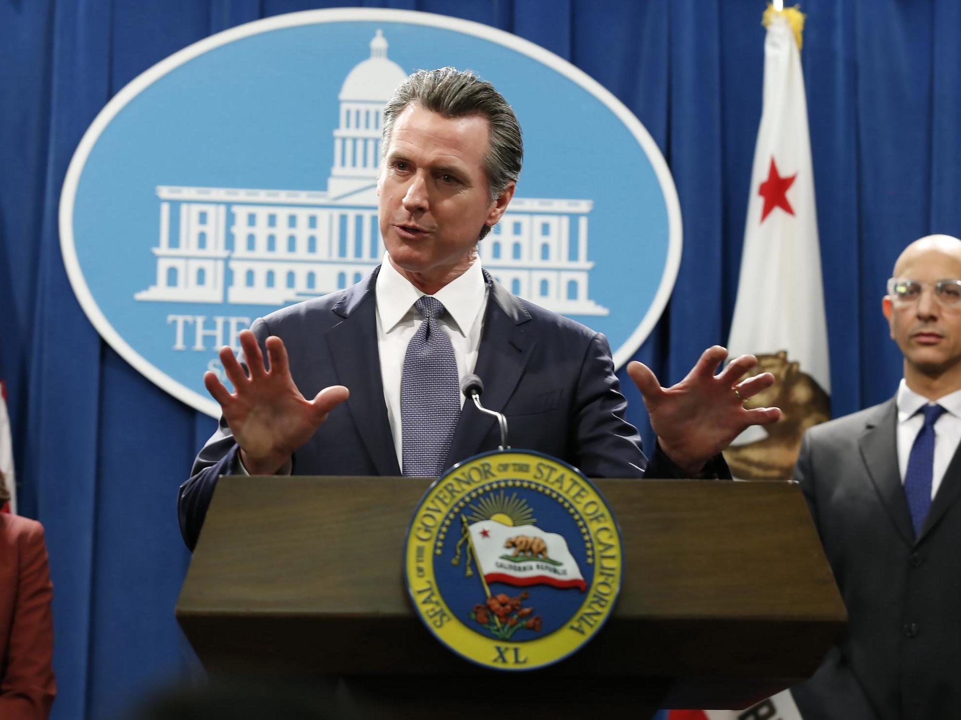 California Governor Gavin Newsom said martial law could be enacted across the state if he thinks its a "necessity"