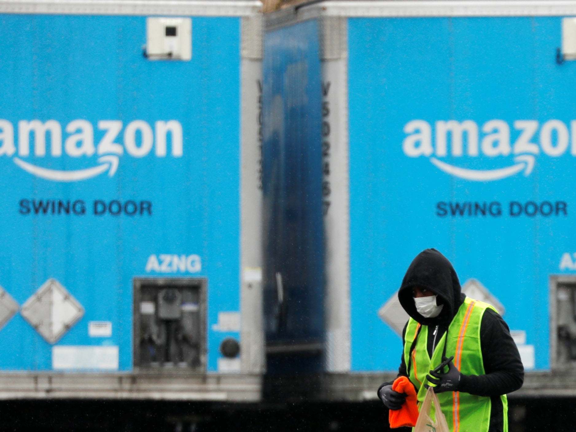 Amazon workers at a warehouse in New York were recently sent home after one employee tested positive for the virus (Reuters)