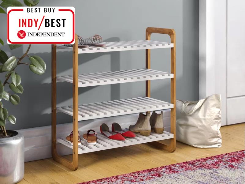3+4 Tiers Shelves Shoes Cabinet Storage Cupboard Footwear Stand Rack Wooden Unit 