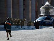 Coronavirus: Italians urged to avoid jogging during lockdown – even alone