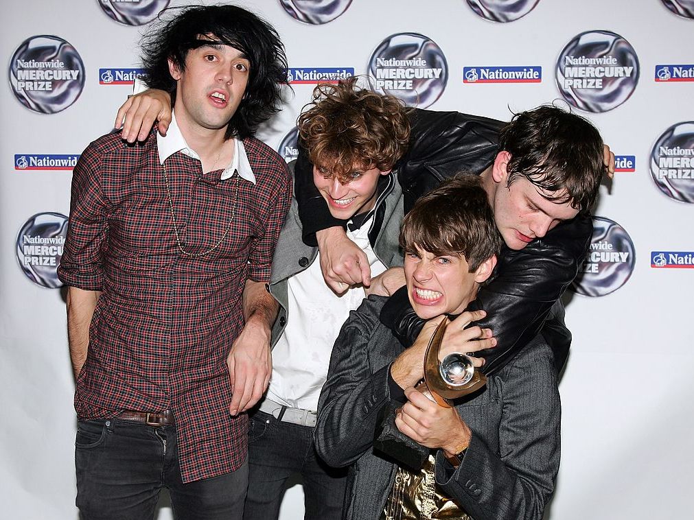 Doomed: Righton (second from right) with Klaxons at the 2007 Mercury Awards (Gareth Cattermole/Getty)