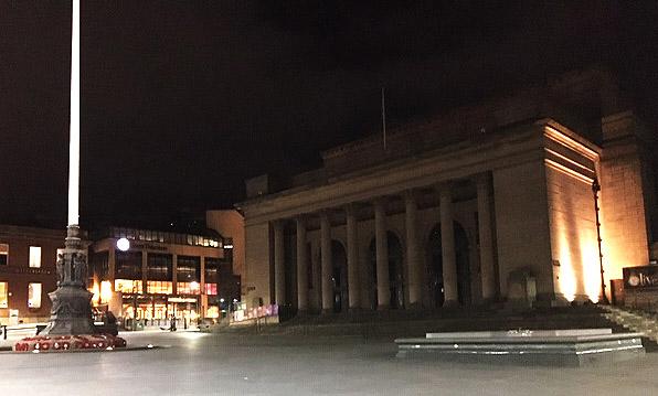 An empty Barker’s Pool in Sheffield on Friday night (Independent)