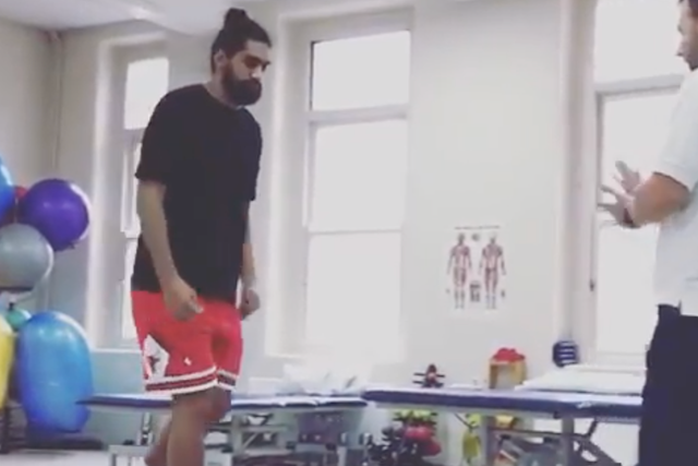 Michael Fatialofa walks unaided 11 weeks after suffering a serious neck injury