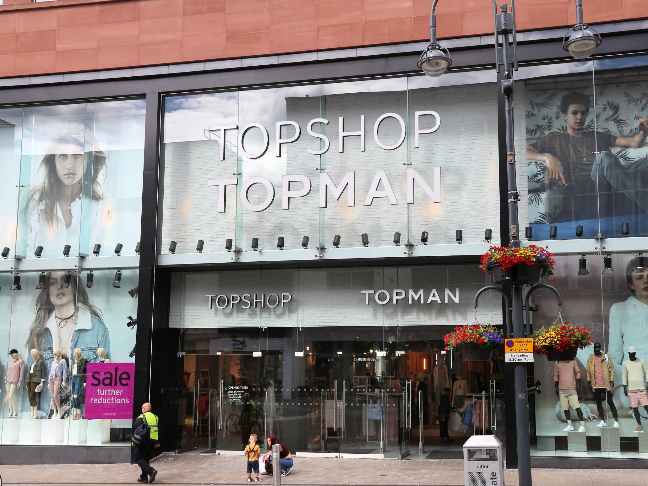 A Topshop Topman store in Leeds, UK
