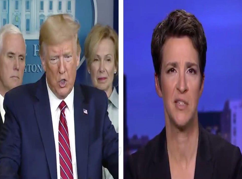 Coronavirus: MSNBC's Rachel Maddow slams Trump for claims about malaria ...