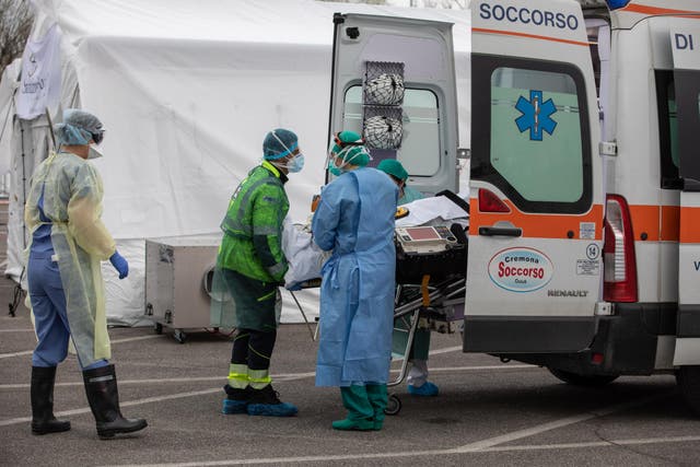 A US charity has built an emergency field hospital for Covid-19 patients in Milan