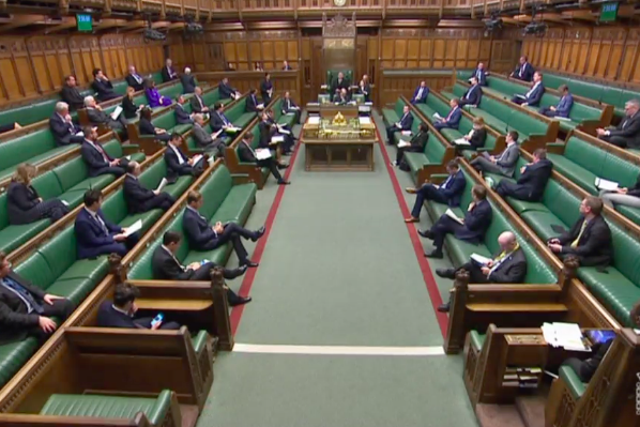 MPs enact social distancing in the Commons