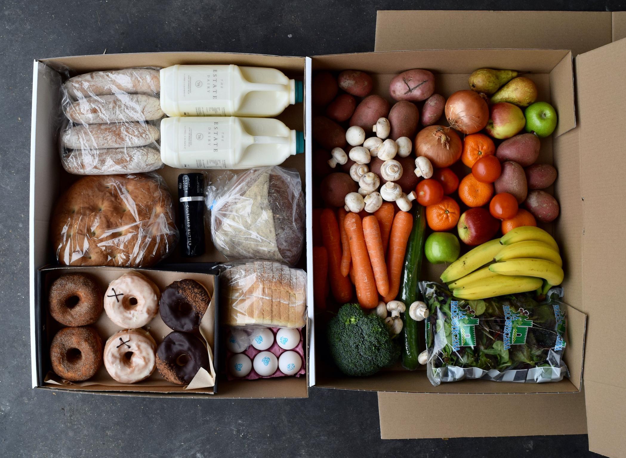 Crosstown Doughnuts has joined with other independent retailers to create its own food box