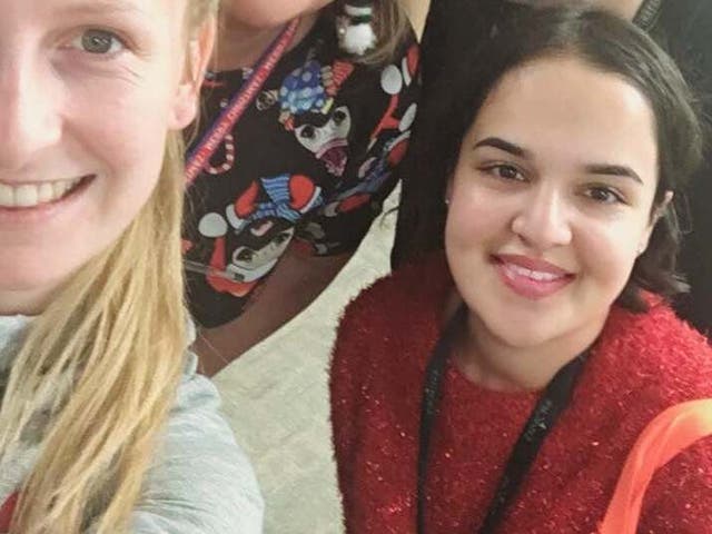 Nottingham East Labour MP Nadia Whittome (bottom right) has returned part-time to her former job as a care worker to help during the coronavirus outbreak.