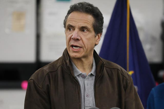 Governor Andrew Cuomo took on a grim tone Tuesday to discuss how New York state's Covid-19 virus has accelerated