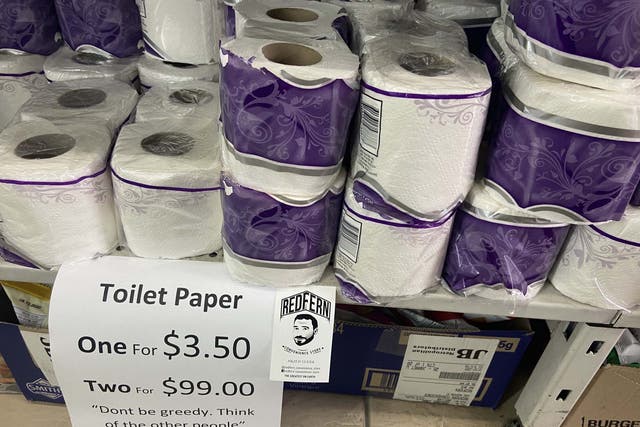 The Redfern Convenience Store in Sydney has ramped up the price for anyone looking to buy more than one pack of toilet rolls