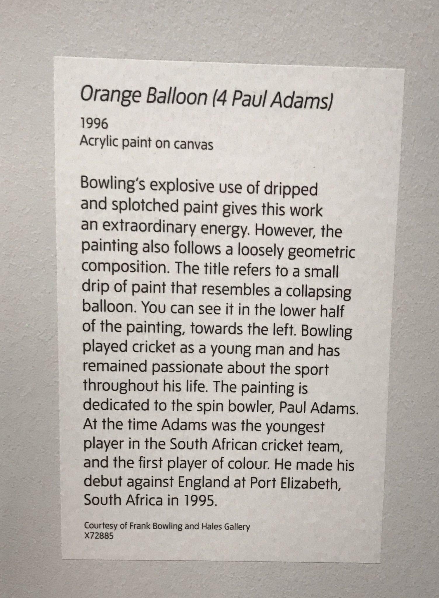Orange Balloon (4 Paul Adams) on display in Tate Britain