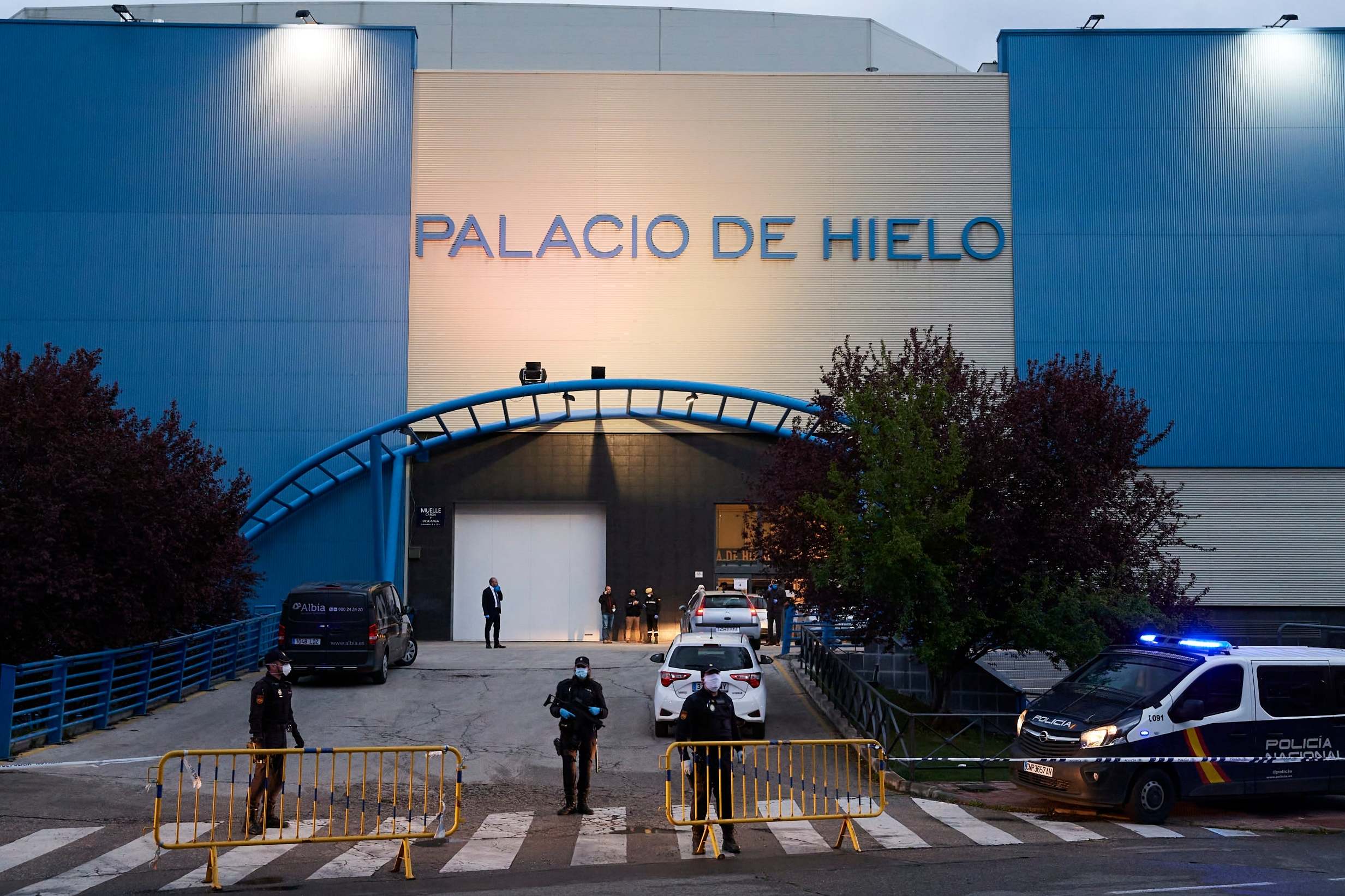 The ice rink at Madrid's Palacio de Hielo will be used as a morgue due to local funeral homes being over capacity