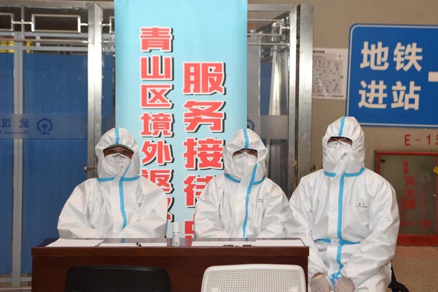 Medical officers in Wuhan