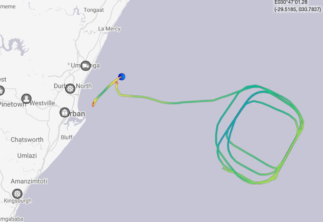 Circle game: P&amp;O Arcadia has been held off the coast of Durban in South Africa