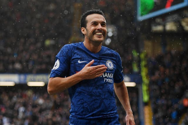 Pedro of Chelsea celebrates