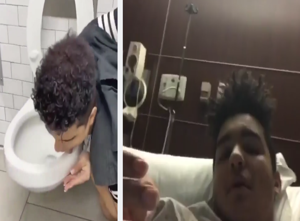 Woman slammed for licking toilet seat in coronavirus 